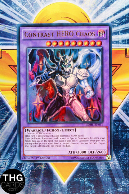 Contrast HERO Chaos SDHS-EN041 1st Edition Ultra Rare Yugioh Card