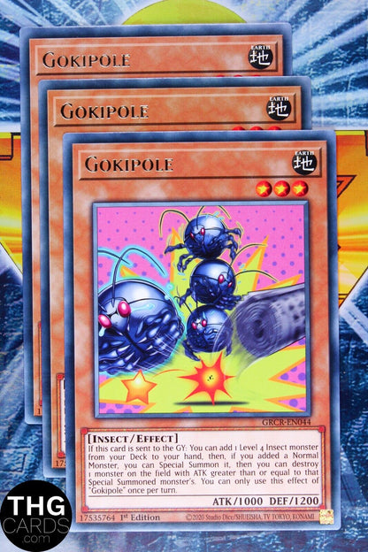 Gokipole GRCR-EN044 1st Edition Rare Yugioh Card Playset