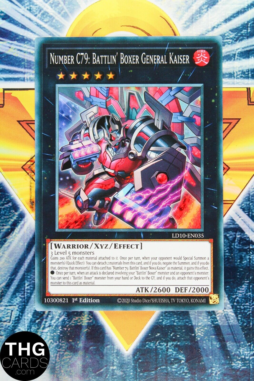 Number C79: Battlin' Boxer General Kaiser LD10-EN035 1st Super Rare Yugioh Card