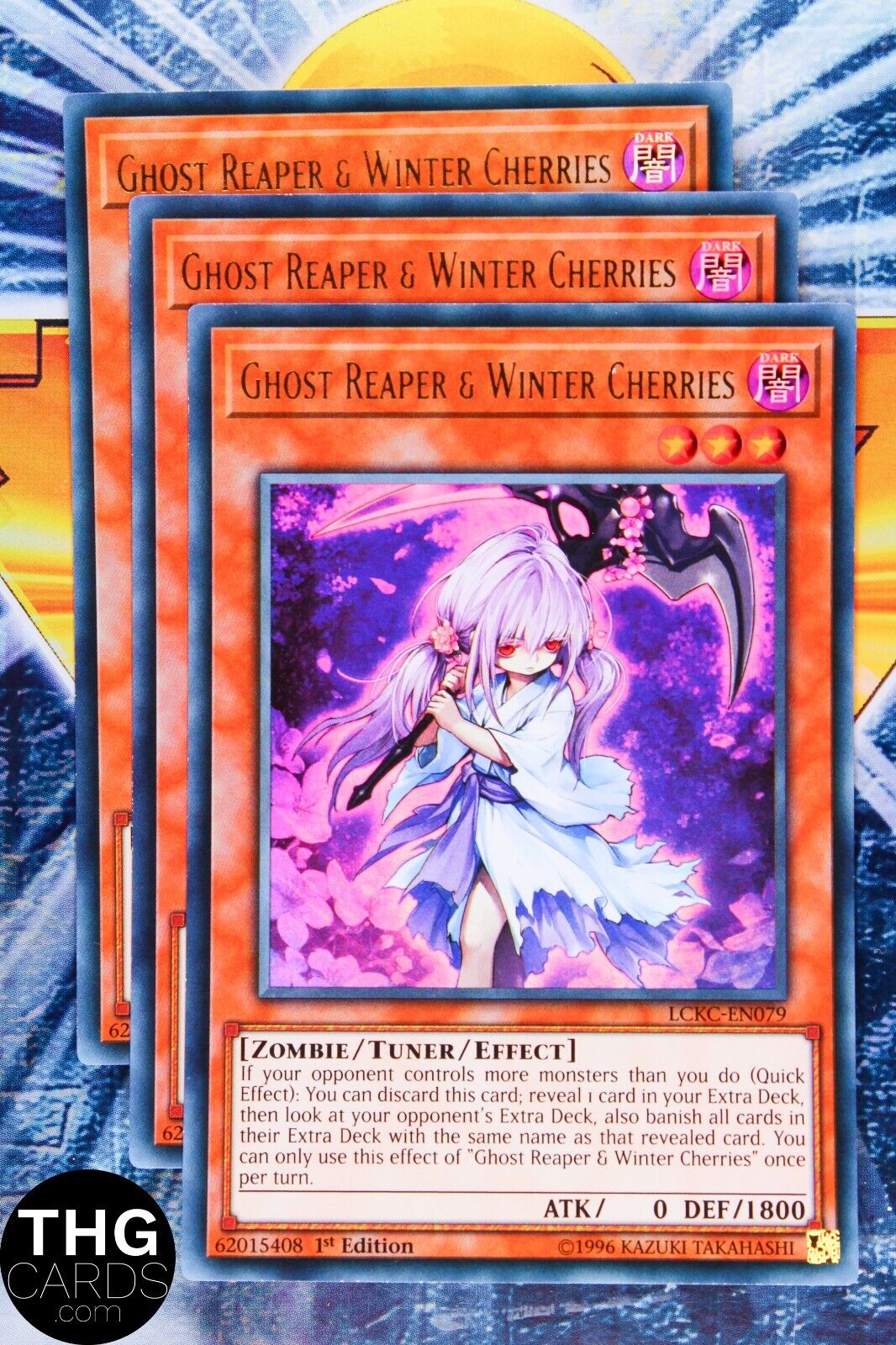 Ghost Reaper & Winter Cherries LCKC-EN079 1st Ed Ultra Rare Yugioh Card Playset