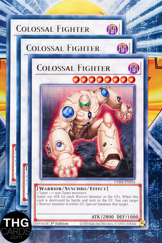 Colossal Fighter VASM-EN054 1st Edition Rare Yugioh Card Playset