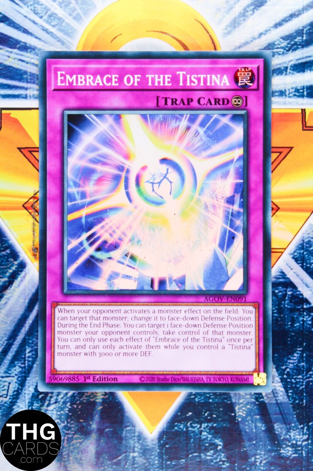 Embrace of the Tistina AGOV-EN091 1st Edition Super Rare Yugioh Card