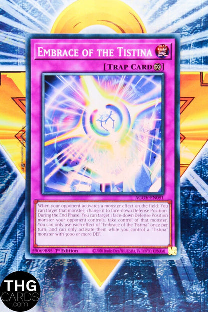 Embrace of the Tistina AGOV-EN091 1st Edition Super Rare Yugioh Card