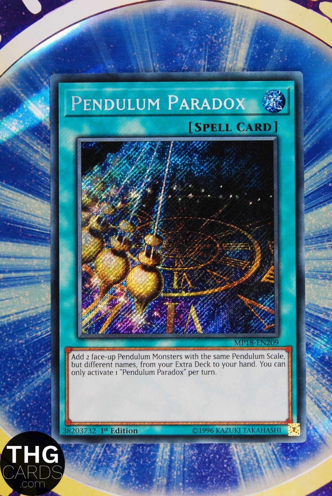 Pendulum Paradox MP18-EN209 1st Edition Secret Rare Yugioh Card