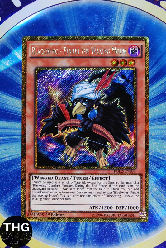 Blackwing Pinaki the Waxing Moon PGL2-EN007 1st Ed Secret Rare Yugioh Card