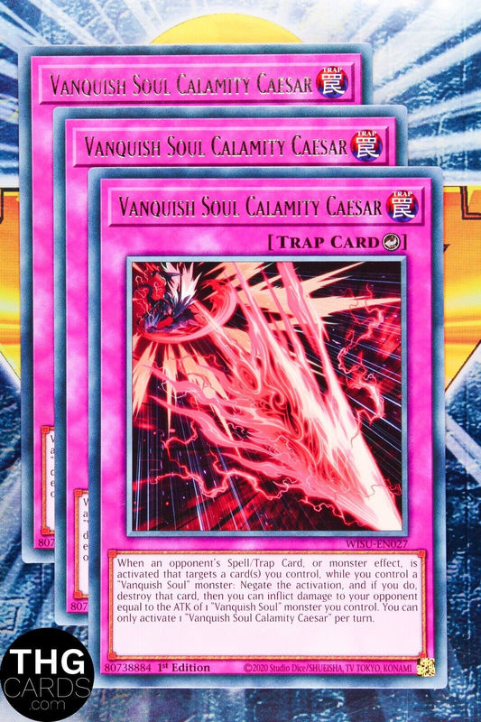 Vanquish Soul Calamity Caesar WISU-EN027 1st Edition Rare Yugioh Card Playset