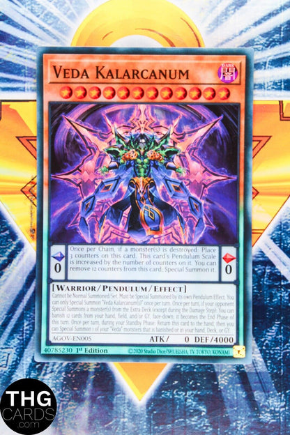 Veda Kalarcanum AGOV-EN005 1st Edition Super Rare Yugioh Card