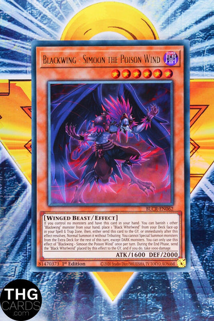 Blackwing - Simoon the Poison Wind BLCR-EN062 1st Ed Ultra Rare Yugioh Playset