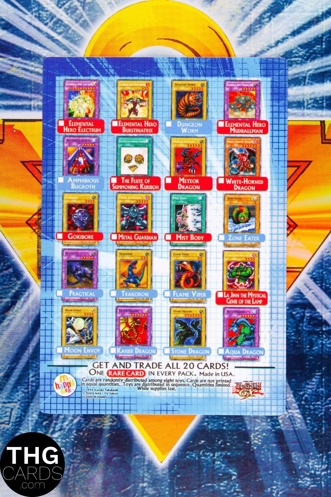 Yugioh GX McDonalds Happy Meals Promo Card Checklist RARE