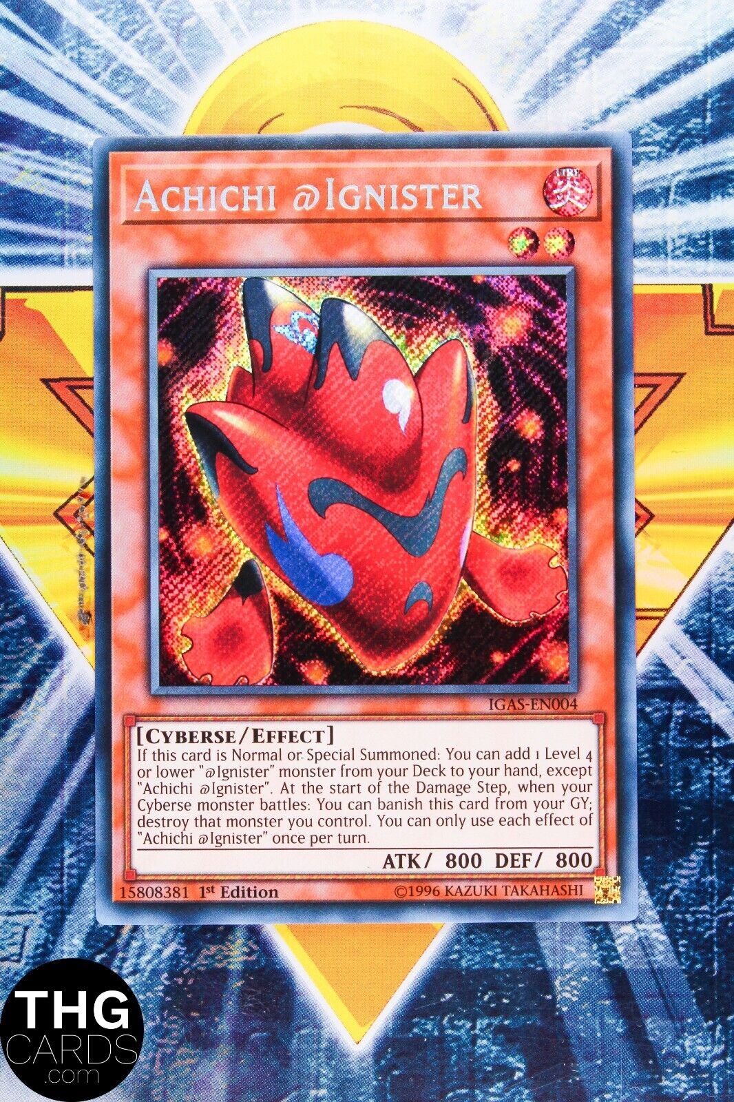 Achichi @Ignister IGAS-EN004 1st Edition Secret Rare Yugioh Card