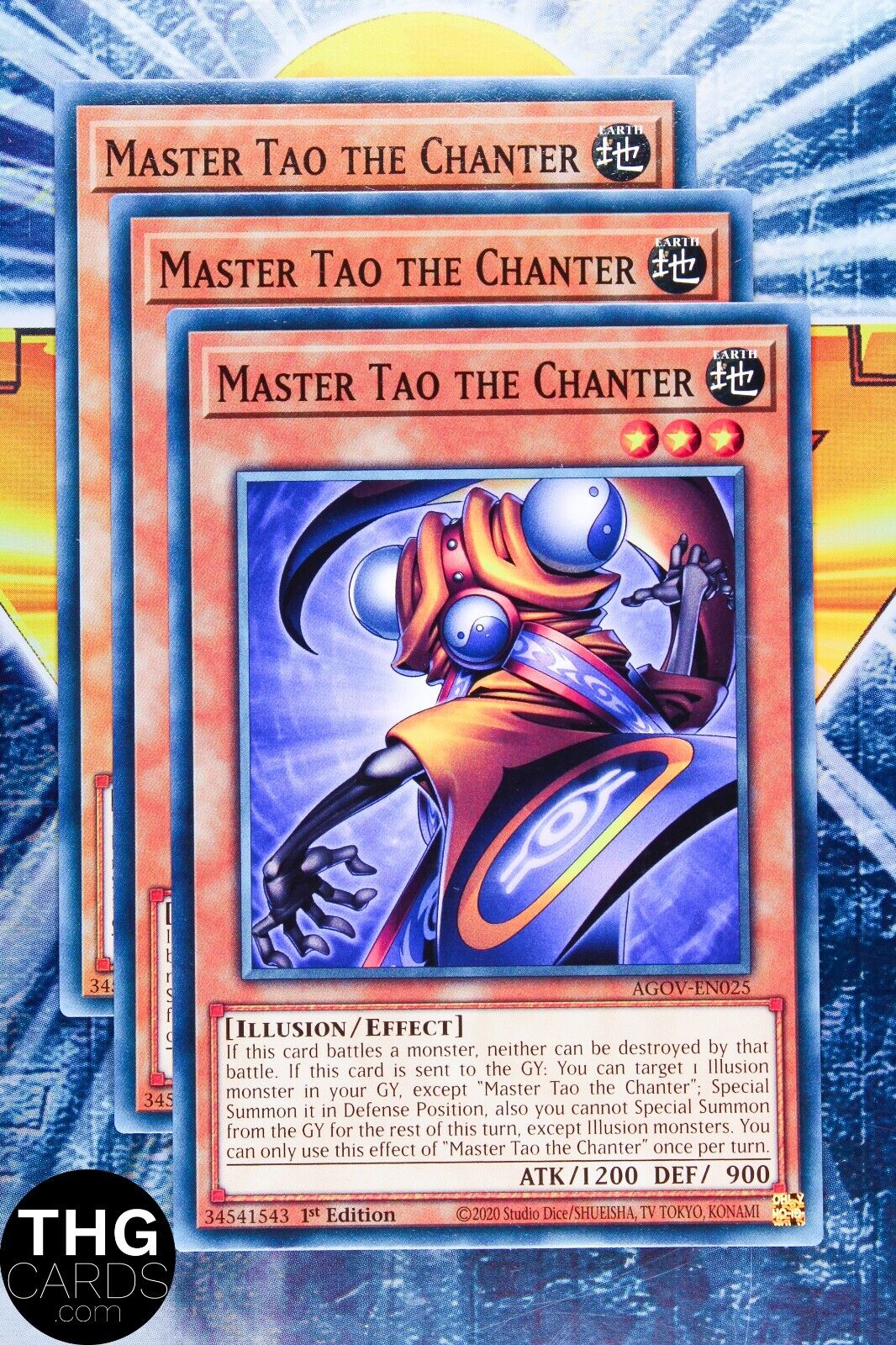 Master Tao The Chanter AGOV-EN025 1st Edition Common Yugioh Card Playset