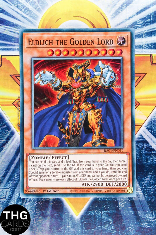 Eldlich the Golden Lord RA01-EN019 1st Edition Super Rare Yugioh Card