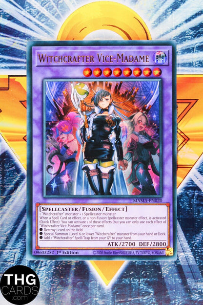 Witchcrafter Vice Madame MAMA-EN020 1st Edition Ultra Rare Yugioh Card Playset