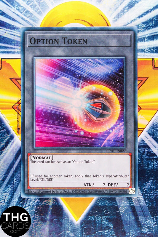 Option Token OP20-EN027 Super Rare Yugioh Card