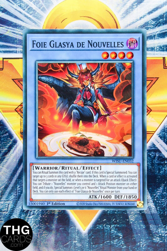 Foie Glasya de Nouvelles WISU-EN032 1st Edition Super Rare Yugioh Card