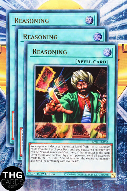 Reasoning RA01-EN052 1st Ed Ultra Rare Yugioh Card PLAYSET