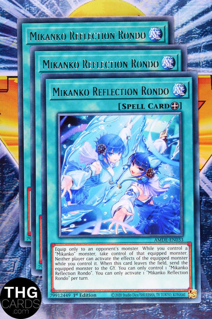 Mikanko Reflection AMDE-EN033 1st Edition Rare Yugioh Card Playset