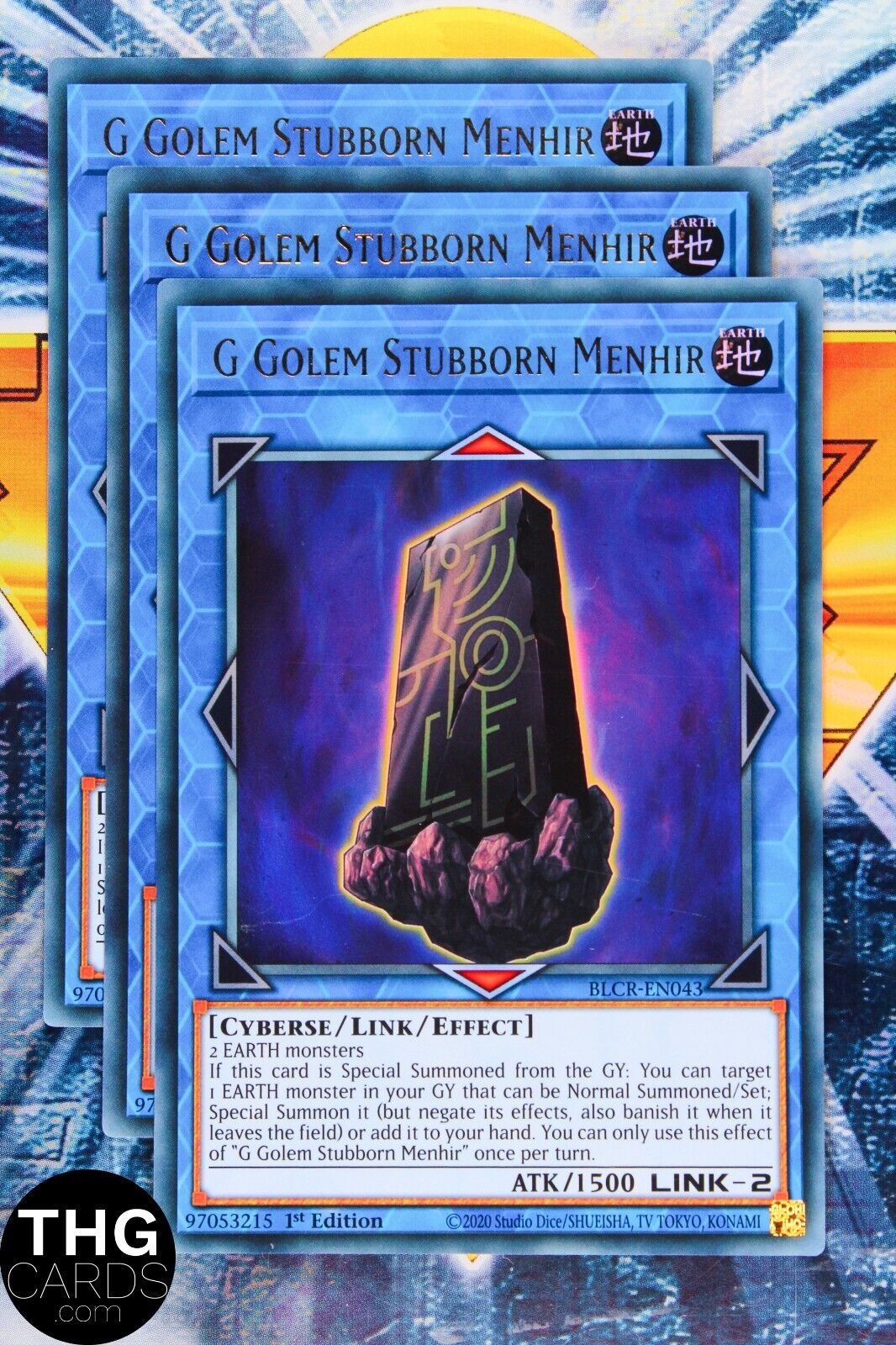 G Golem Stubborn Menhir BLCR-EN043 1st Edition Ultra Rare Yugioh Playset