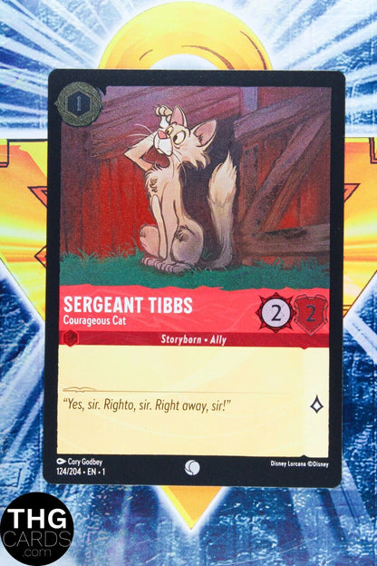 Sergeant Tibbs, Courageous Cat 124/204 Foil Common Lorcana First Chapter Card