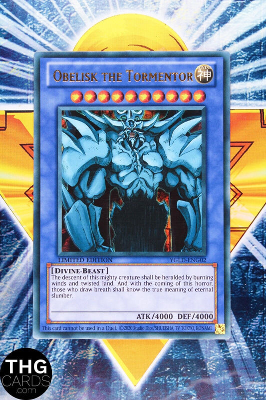 Obelisk the Tormentor YGLD-ENG02 Limited Edition Ultra Rare Yugioh Card