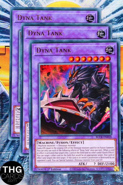 Dyna Tank BLCR-EN018 1st Edition Ultra Rare Yugioh Card Playset