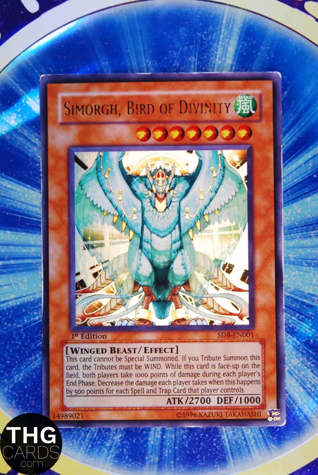 Simorgh, Bird of Divinity SD8-EN001 1st Edition Ultra Rare Yugioh Card 3