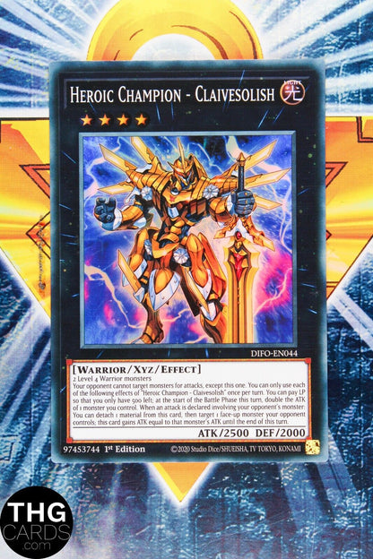 Heroic Champion - Claivesolish DIFO-EN044 1st Edition Super Rare Yugioh Card