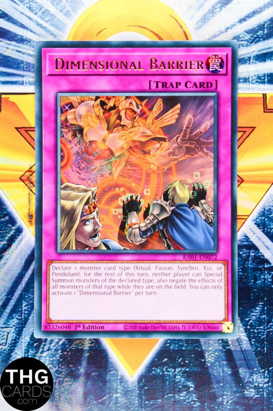 Dimensional Barrier RA01-EN072 1st Edition Ultra Rare Yugioh Card