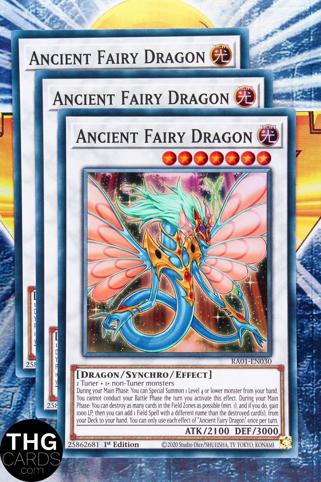 Ancient Fairy Dragon RA01-EN030 1st Edition Super Rare Yugioh Card Playset