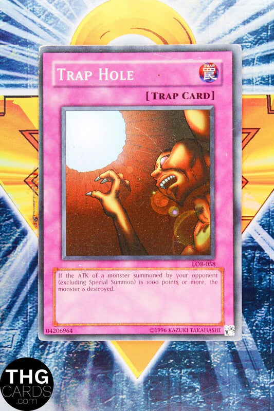 Trap Hole LOB-058 Super Rare Yugioh Card 2