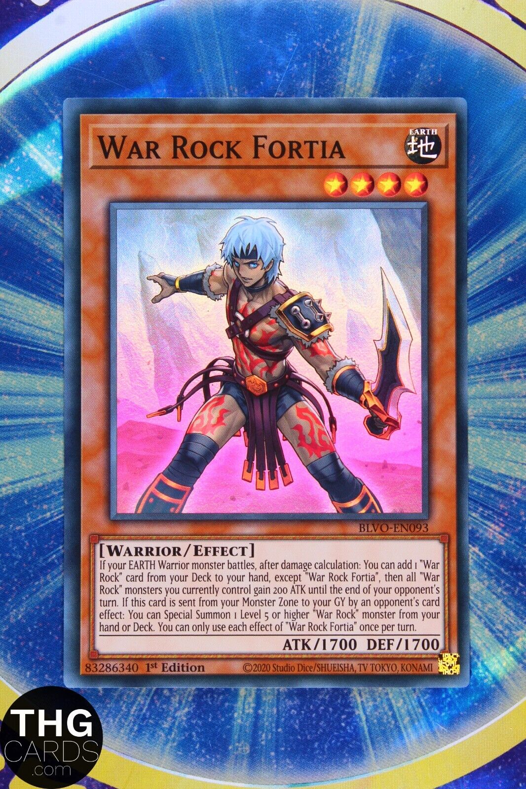 War Rock Fortia BLVO-EN093 1st Edition Super Rare Yugioh Card
