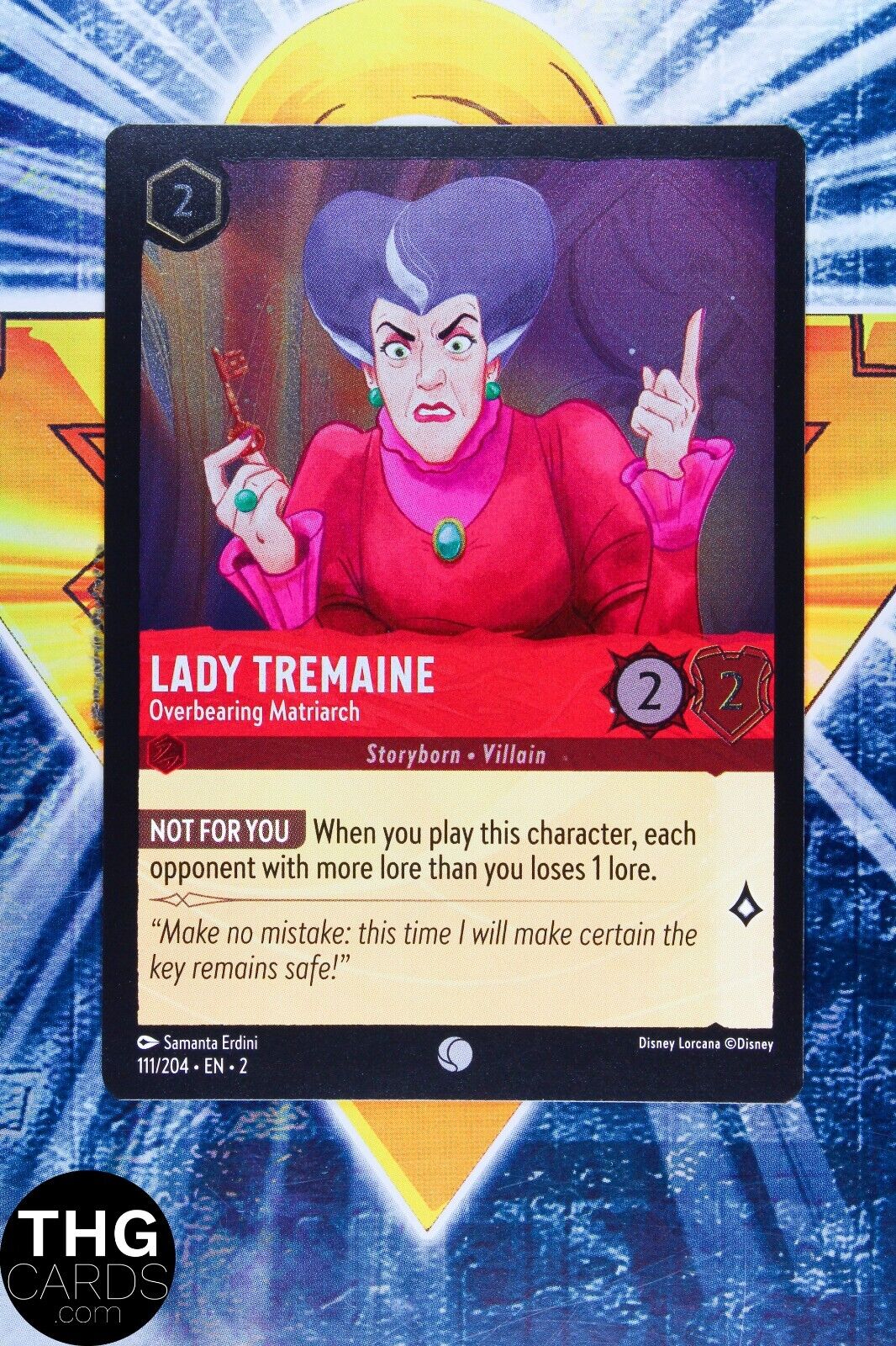 Lady Tremaine, Overbearing Matriarch 111/204 Foil Common Lorcana Rise Floodborn