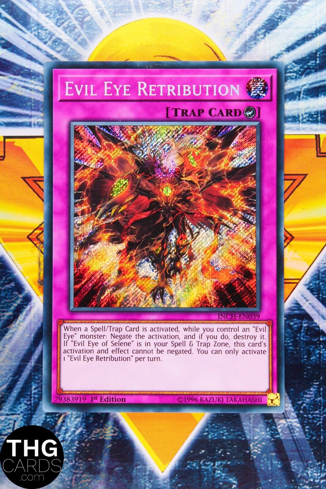 Evil Eye Retribution INCH-EN039 1st Edition Secret Rare Yugioh Card