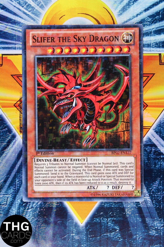 Slifer the Sky Dragon BP02-EN127 1st Edition Mosaic Rare Yugioh Card 2