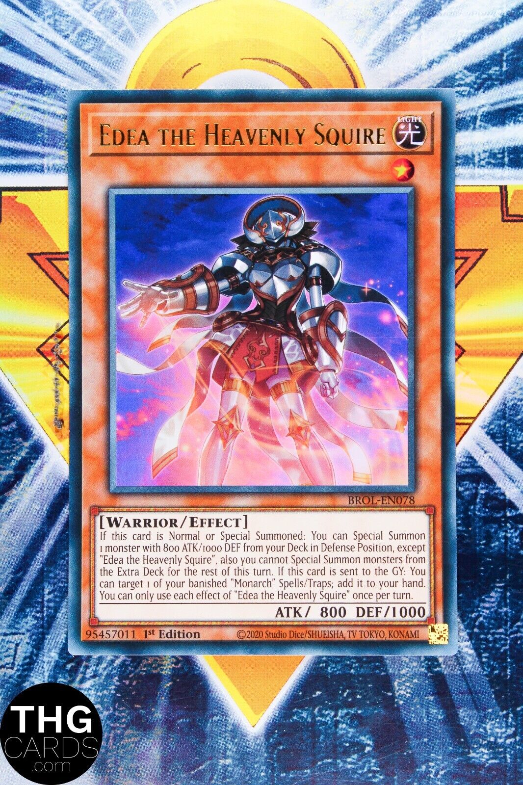 Edea the Heavenly Squire BROL-EN078 1st Edition Ultra Rare Yugioh Card