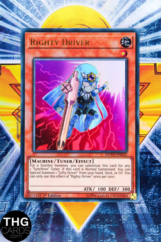 Righty Driver DUPO-EN032 1st Edition Ultra Rare Yugioh Card