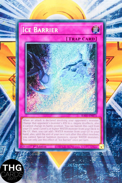 Ice Barrier RA01-EN071 1st Edition Secret Rare Yugioh Card