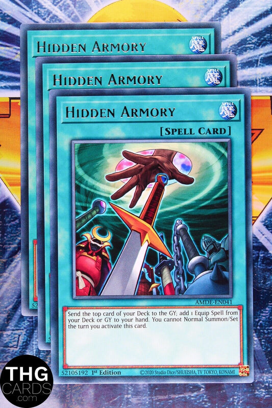 Hidden Armory AMDE-EN041 1st Edition Rare Yugioh Card Playset