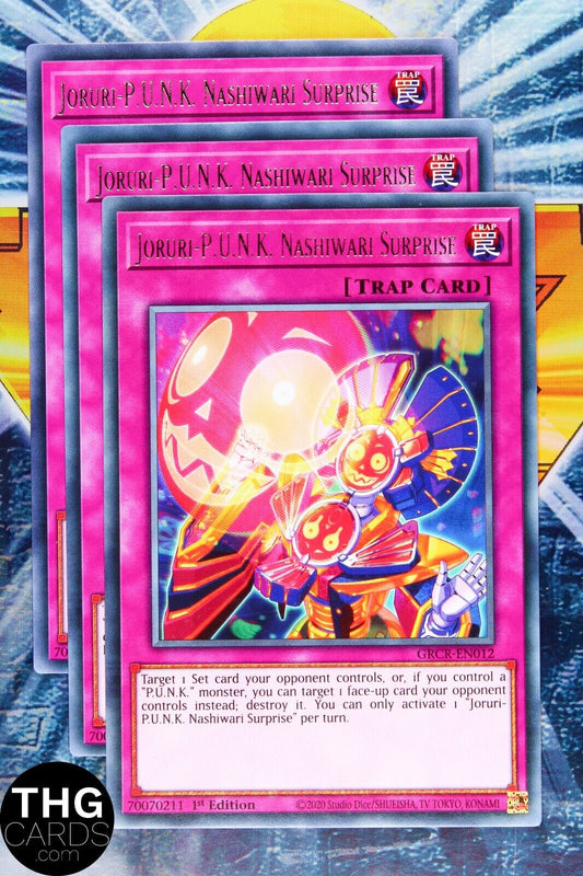 Joruri-P.U.N.K. Nashiwari Surprise GRCR-EN012 1st Ed Rare Yugioh Card Playset