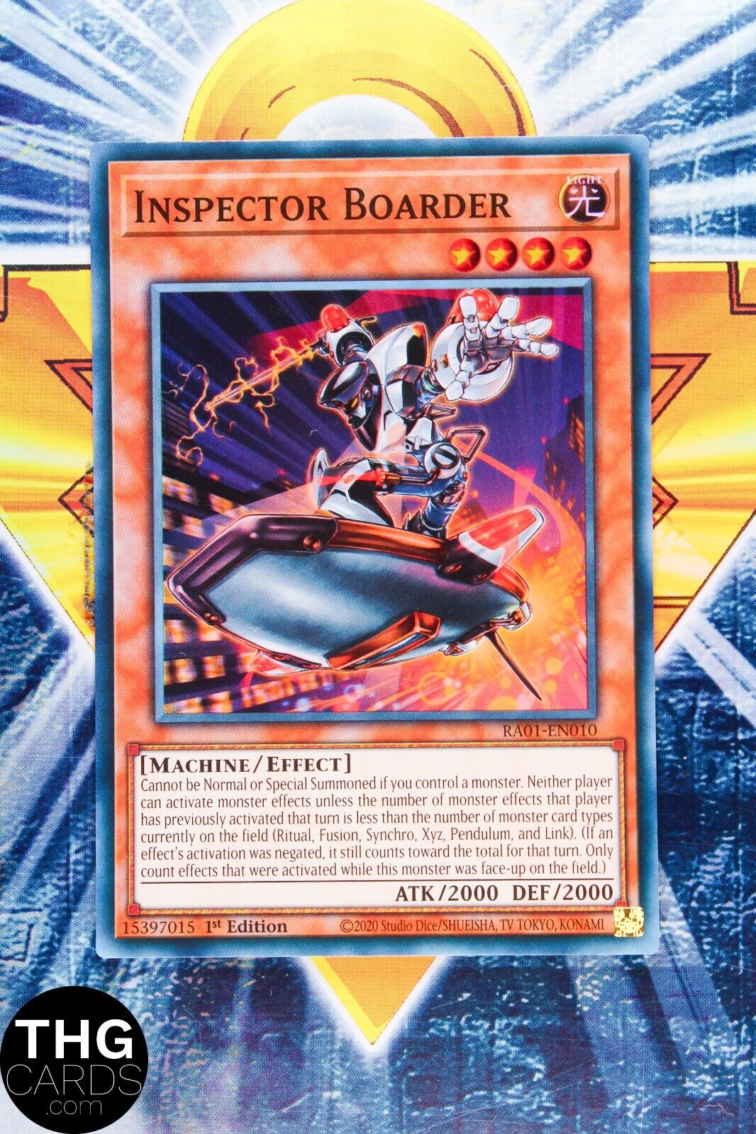 Inspector Boarder RA01-EN010 1st Edition Super Rare Yugioh Card