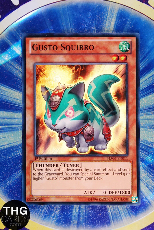 Gusto Squirro HA06-EN011 1st Edition Super Rare Yugioh Card