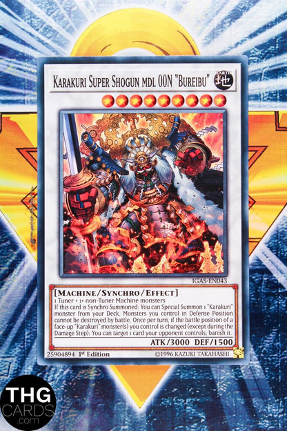 Karakuri Super Shogun mdl 00N "Bureibu" IGAS-EN043 1st Ed Super Rare Yugioh Card