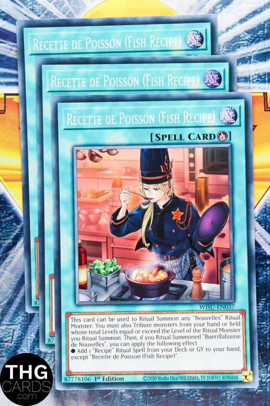 Recette de Poisson (Fish Recipe) WISU-EN037 1st Super Rare Yugioh Card Playset