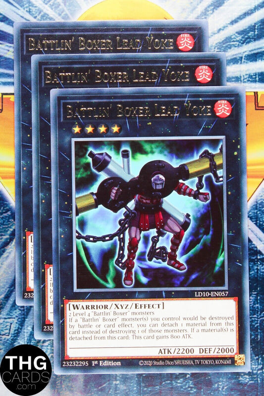 Battlin' Boxer Lead Yoke LD10-EN057 1st Edition Rare Yugioh Card Playset