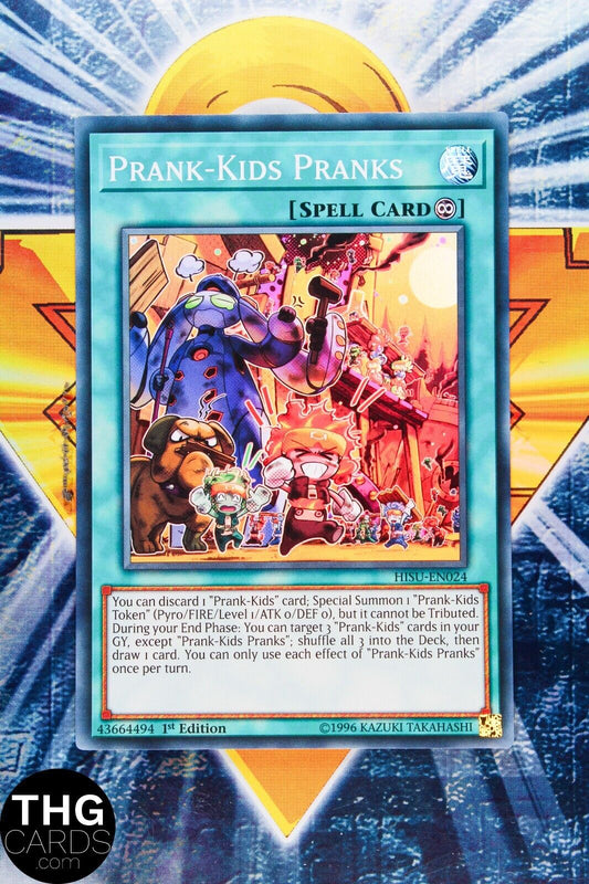 Prank-Kids Pranks HISU-EN024 1st Edition Super Rare Yugioh Card