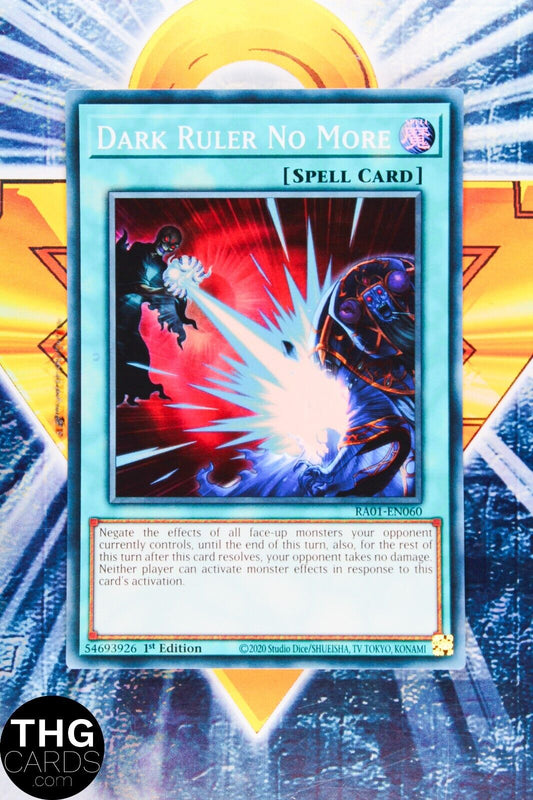 Dark Ruler No More RA01-EN060 1st Ed Super Rare Yugioh Card