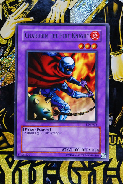 Charubin the Fire Knight LOB-015 Rare Yugioh Card 2