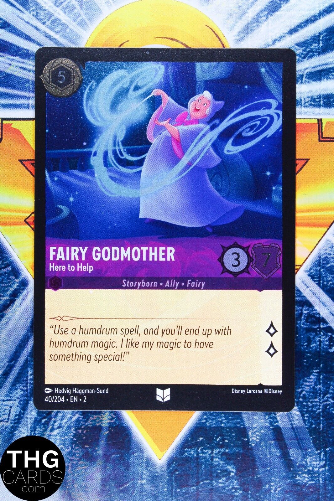 Fairy Godmother Here to Help 40/204 Foil Uncommon Lorcana Rise of Floodborn Card