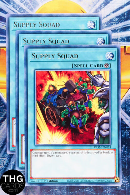 Supply Squad VASM-EN014 1st Edition Rare Yugioh Card Playset