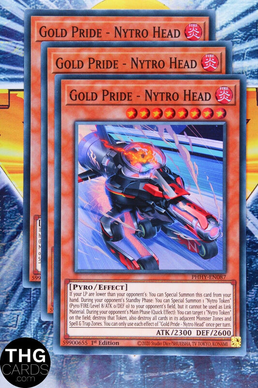 Gold Pride - Nyrto Head PHHY-EN087 1st Super Rare Yugioh Card Playset